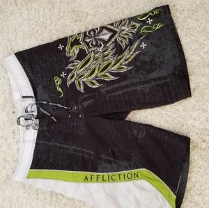 Affliction like new board shorts size 34